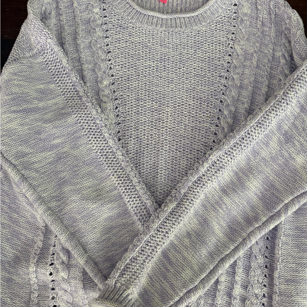 Lilly Pulitzer Lavender Cable Knit Sweater